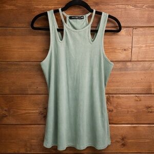 Light Sage Green Ribbed Tank Top
